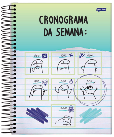 caderno-espiral-jandaia-cronograma-dias-da-semana-meme